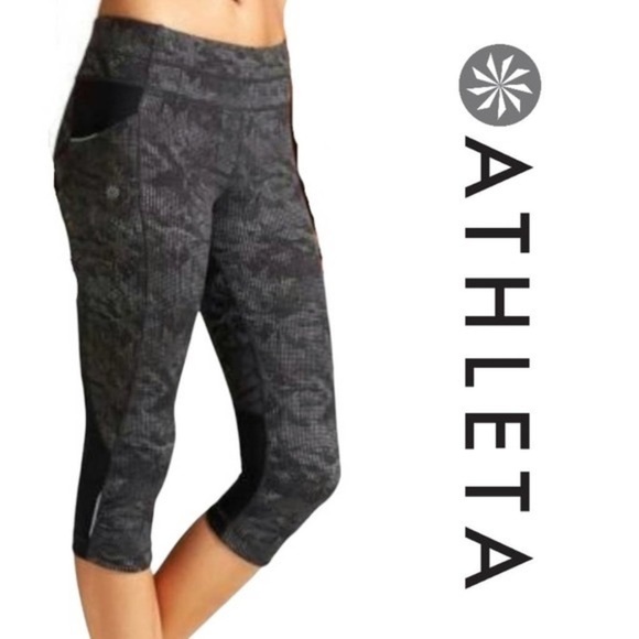 Athleta Maze Runner Be Free Knicker Capri Leggings Small S - Picture 1 of 10
